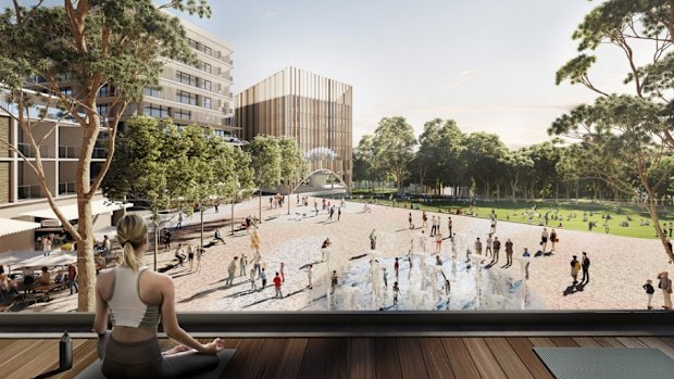 An artist’s impression of Frenchs Forest under the council’s plan to boost housing density.