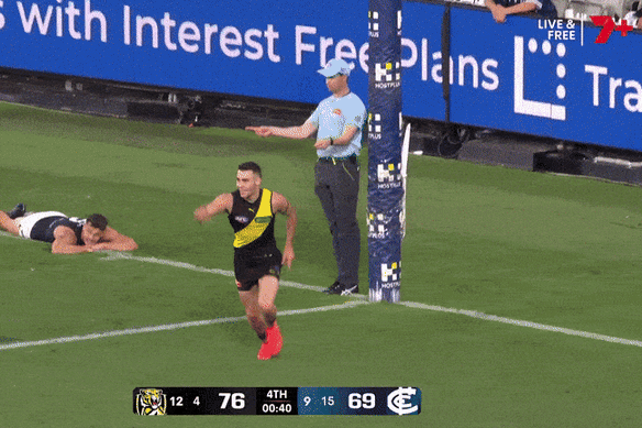 Seth Campbell celebrates in style.