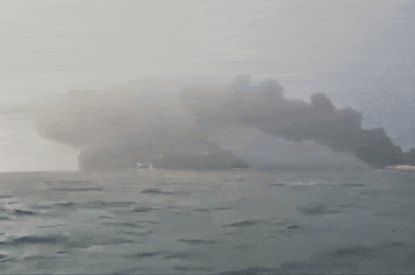 The scene after the collision.