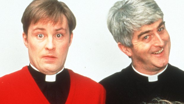 Ardal O’Hanlon, left, and Dermot Morgan in Father Ted.