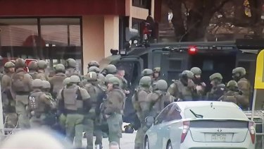The scene of the mass shooting in Boulder, Colorado, this week.