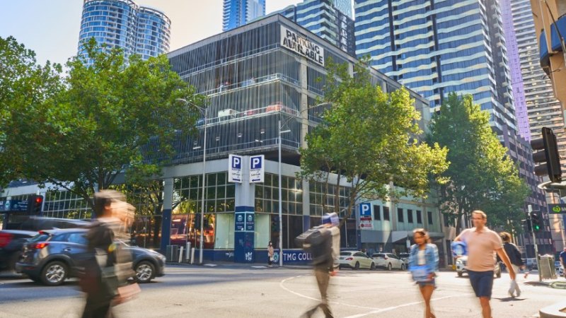 This multi-level carpark near Queen Victoria Market is expected to sell for around $120 million.