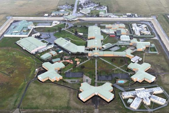 An aerial view of Barwon Prison near Geelong.
