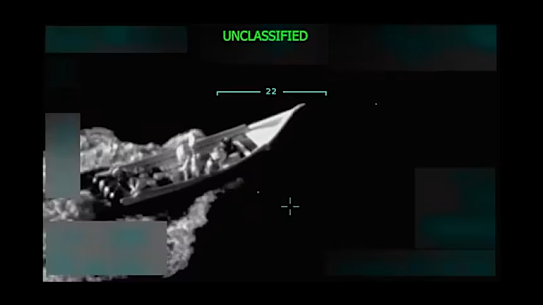 Small boat attacked by US in the Caribbean in September.