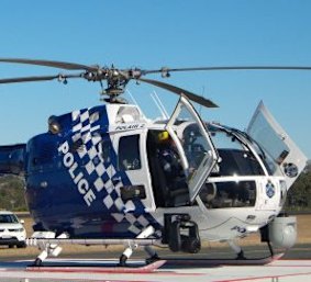 A police helicopter was called into action to pursue the truck from above.