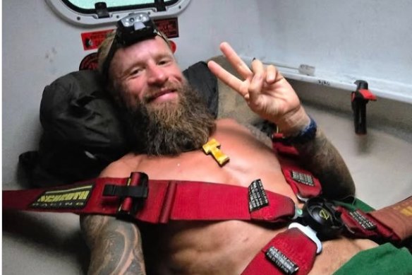 Lithuanian man Aurimas Mockus, who got into trouble in the Coral Sea as Tropical Cyclone Alfred bore down.