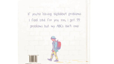 The back cover of the book, "AB to Jay Z".