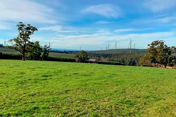 An artist’s impression of the Delburn Wind Farm.