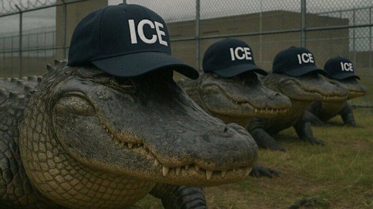A meme posted by the Department of Homeland Security of the immigration detention centre in Florida.