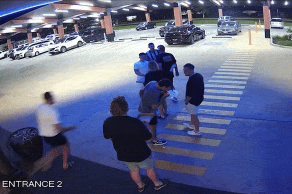 Balta pleaded guilty to assault over this attack outside the Mulwala Water Ski Club on the NSW-Victoria border.