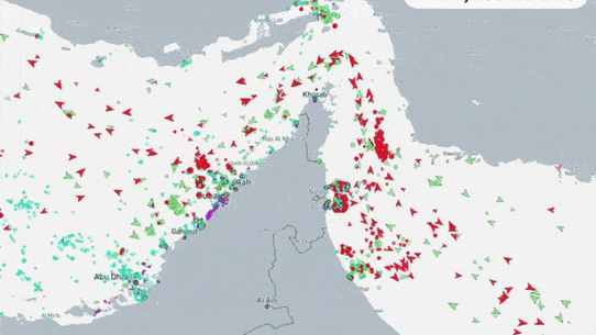 How shipping changed in the Strait of Hormuz during the first week of the war in Iran.