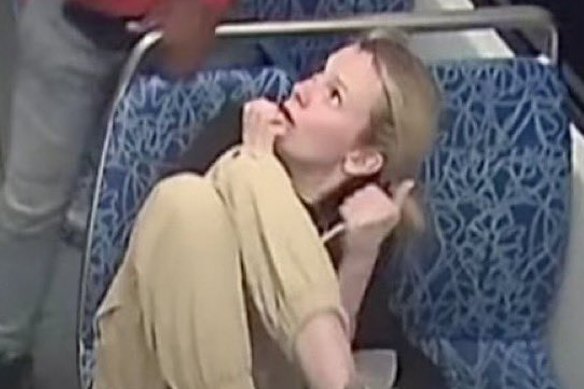 A viral image shows Iryna Zarutska’s terrified expression after she was stabbed three times in the neck before collapsing and succumbing to her injuries.
