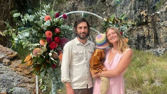Michael Keats with his partner Emily Boyd.