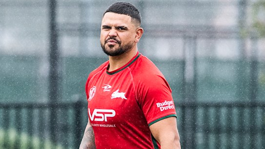 Latrell Mitchell at South Sydney training earlier this week.