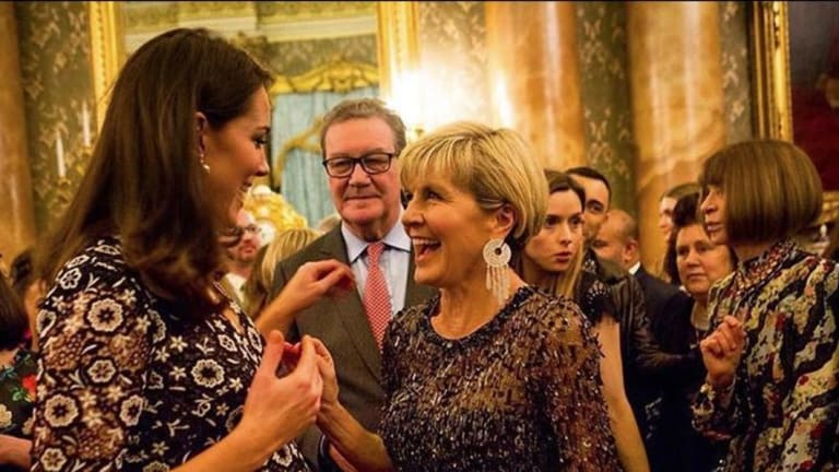 Julie Bishop meets the Duchess of Cambridge at a fashion event with Vogue editor Anna Wintour.