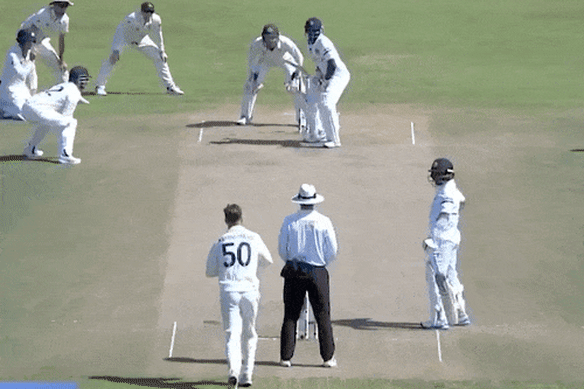Matt Kuhnemann takes a wicket in Sri Lanka.