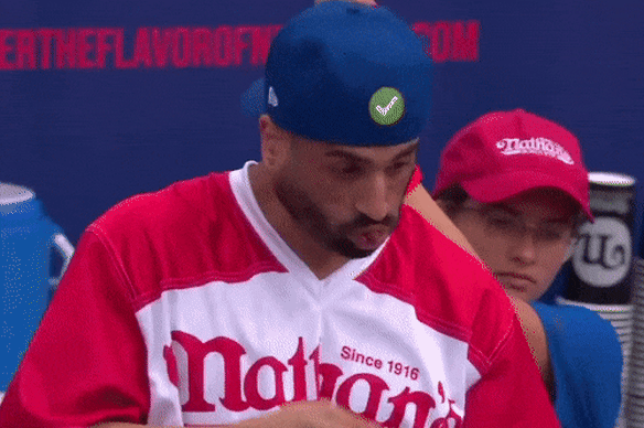 Sydneysider James Webb will be try to eat 60 hotdogs in ten minutes this weekend in the US.