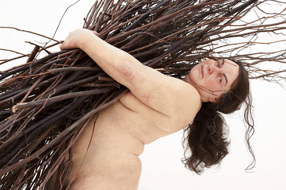 The works of Ron Mueck on display at the Art Gallery of NSW.