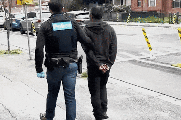 Three people were arrested in raids and charged on Tuesday over the Miznon incident.