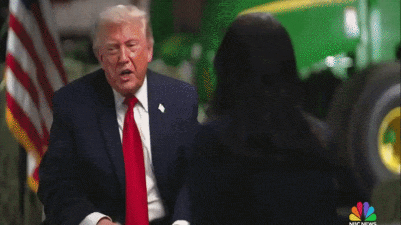 Trump storms out of NBC TV interview when pressed on false election claims