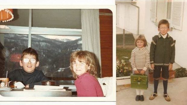 Childhood photos of Antoine Herran with sister Sophie, provided by Sophie. 