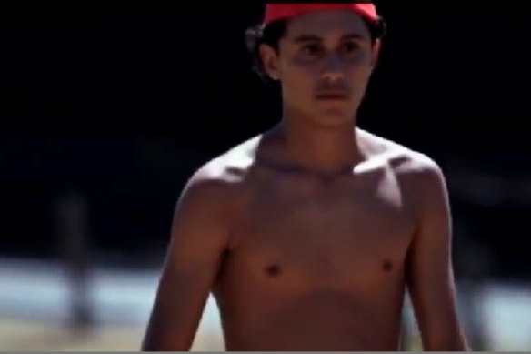 Johnston, aged 14, in an NRL advertisement in 2009 where he played a young Greg Inglis.