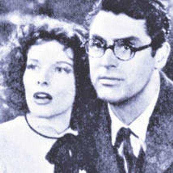 Katherine Hepburn and Cary Grant in Bringing Up Baby
