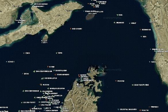 Tankers trying (and apparently failing) to make a run through the Strait of Hormuz after Iran declared it open.