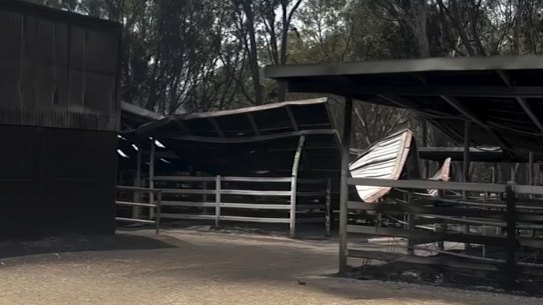 Some of the damage at the Lindsay Park Racing property.