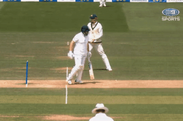 The moment Jonny Bairstow was controversially stumped in the 2023 Ashes.