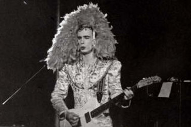 Bob "Bongo" Starkie on guitar and backing vocals for the band The Skyhooks.