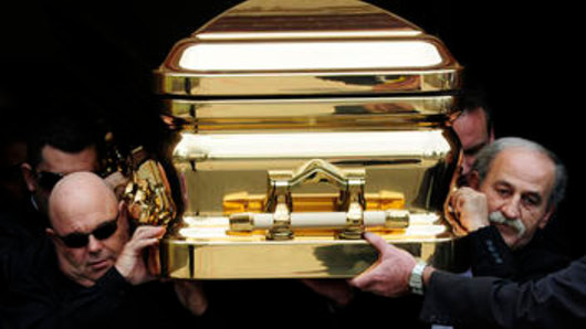 Carl Williams' funeral in 2010.