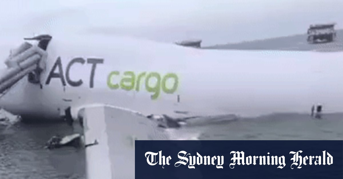 Two dead as cargo aircraft skids off runway