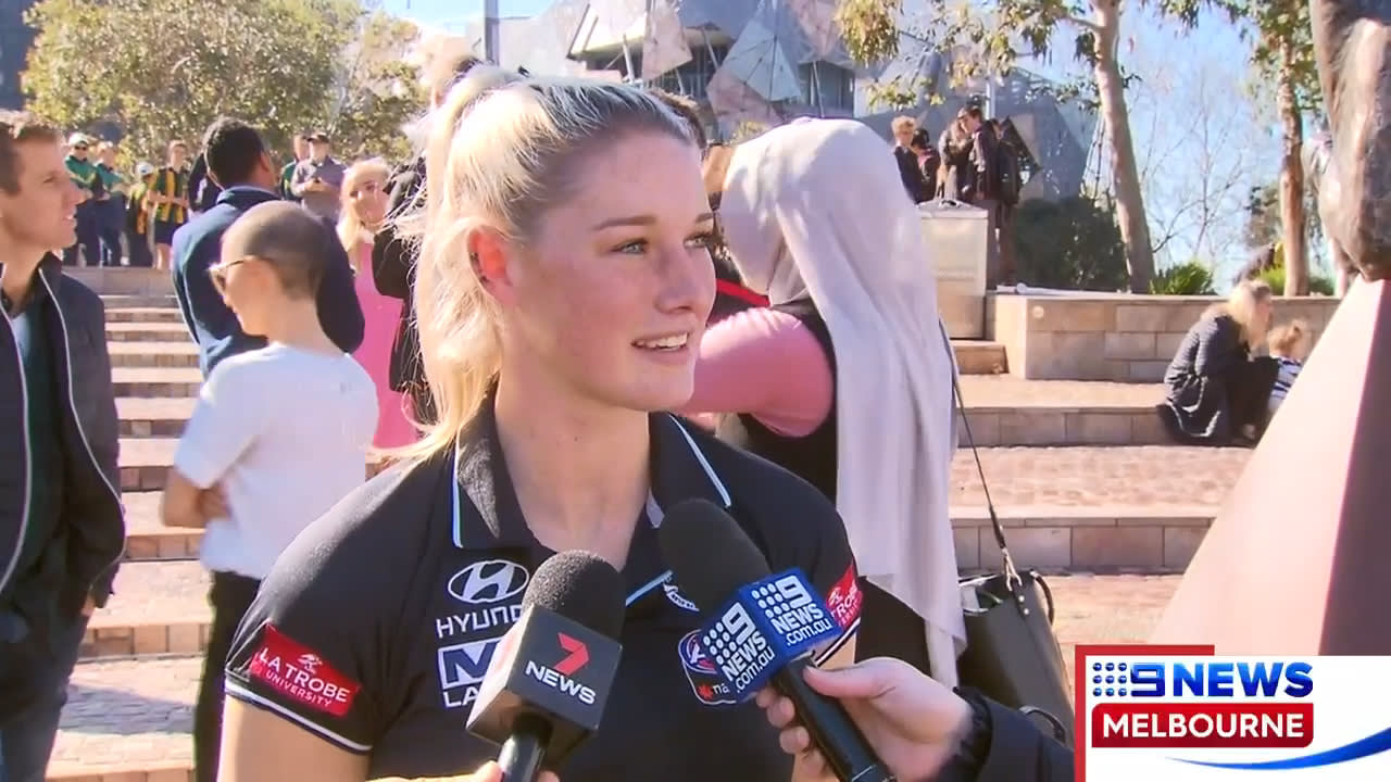 Video Tayla Harris Immortalised With Statue