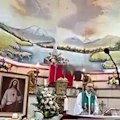A priest in Ecuador was conducting a service when a crucifix fell from the wall of the church, fatally striking him.