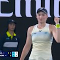 Elena Rybakina wins the second-set tiebreak against Jessica Pegula and advances to the Australian Open final.