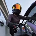 A viral video has captured the moment a car smashed into a woman riding a motorbike in India.