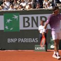 Flavio Cobolli fires up after breaking the serve of Alexander Zverev in the first game of the fourth set.