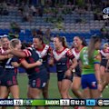 Tarryn Aiken screams on to the ball and runs through the Raiders defence to clinch victory.