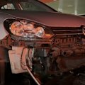 A Gold Coast driver is on the run after crashing into another car in a road rage incident at a drive-through.