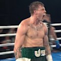 Jack Bowen lands a barrage of blows to Mielifeier Dalielibieke's head and the referee calls the fight off.