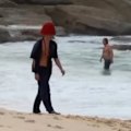 An Australian Fashion Week runway show on a Sydney beach had a surprise breakout star.