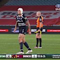 Broncos back-rower Jordan Riki is spotted in pain and limping around against the Rabbitohs.