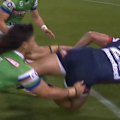 Mark Nawaqanitawase steps Canberra's defence to dive over in the corner.