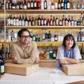 Owners siblings Paul and Jessica Ghaie at independent wine store Blackhearts & Sparrows.