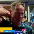 Knights head coach Justin Holbrook is 'so disappointed' the team didn't win the grand final, but 'really proud'.