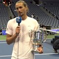 Alexander Zverev explains the hilarious finish to the US Open final against Ben Shelton.