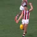 Saints new recruit Jack Silvagni gets a warm welcome from Blues fans, being booed as he touches the ball as he faces his former team for the first time.