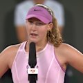 Mirra Andreeva speaks after progressing to the French Open final.