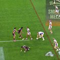 Broncos captain Adam Reynolds is forced off for a HIA after a heavy collision with Greg Marzhew.